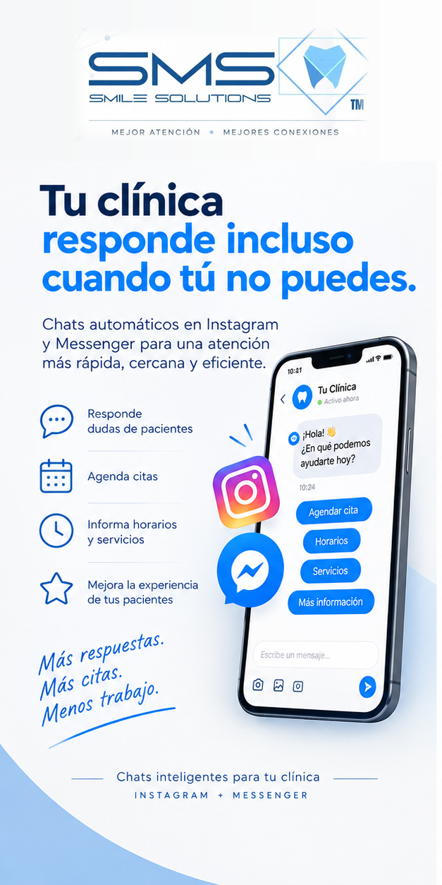 Anuncio de chats automáticos para clínicas en Instagram y Messenger